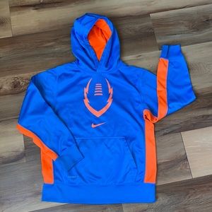 Nike Youth L blue/neon orange hoodie